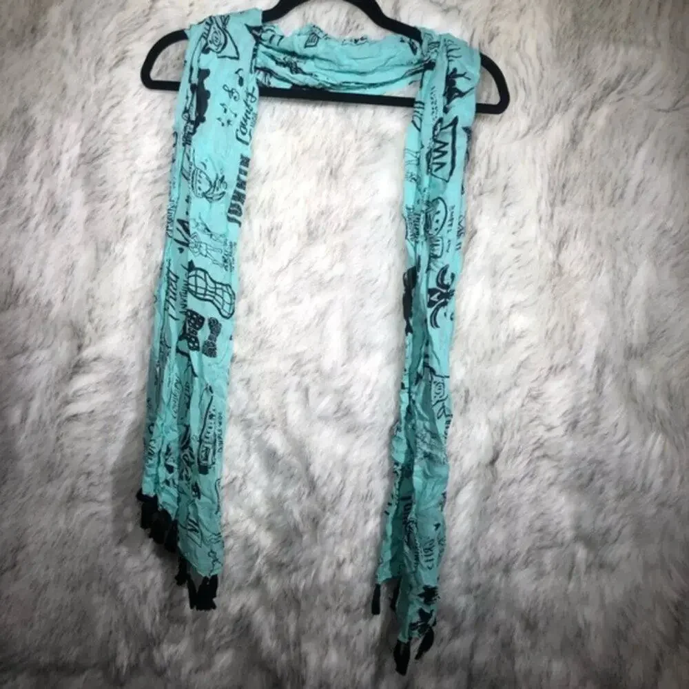 Primitives by Kathy Light Blue Southern & Country Themed Scarf